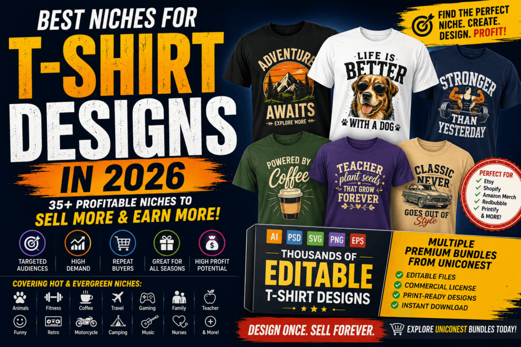 Best Niches for T-Shirt Designs in 2026 (35 Profitable Ideas to Sell More)